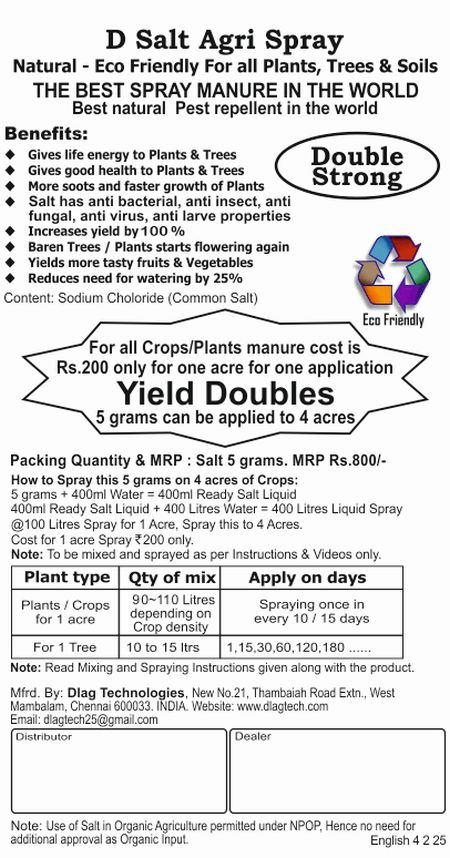Dsalt Agri spray Leaflet 4225